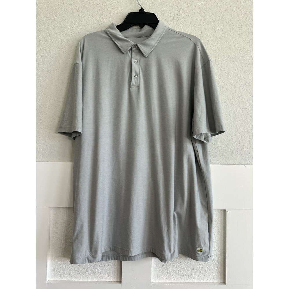 Vuori Strato Tech Polo Shirt Mens XL Gray V188 Short Sleeve Performance Golf
